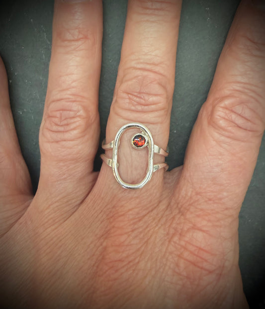Fire opal ring