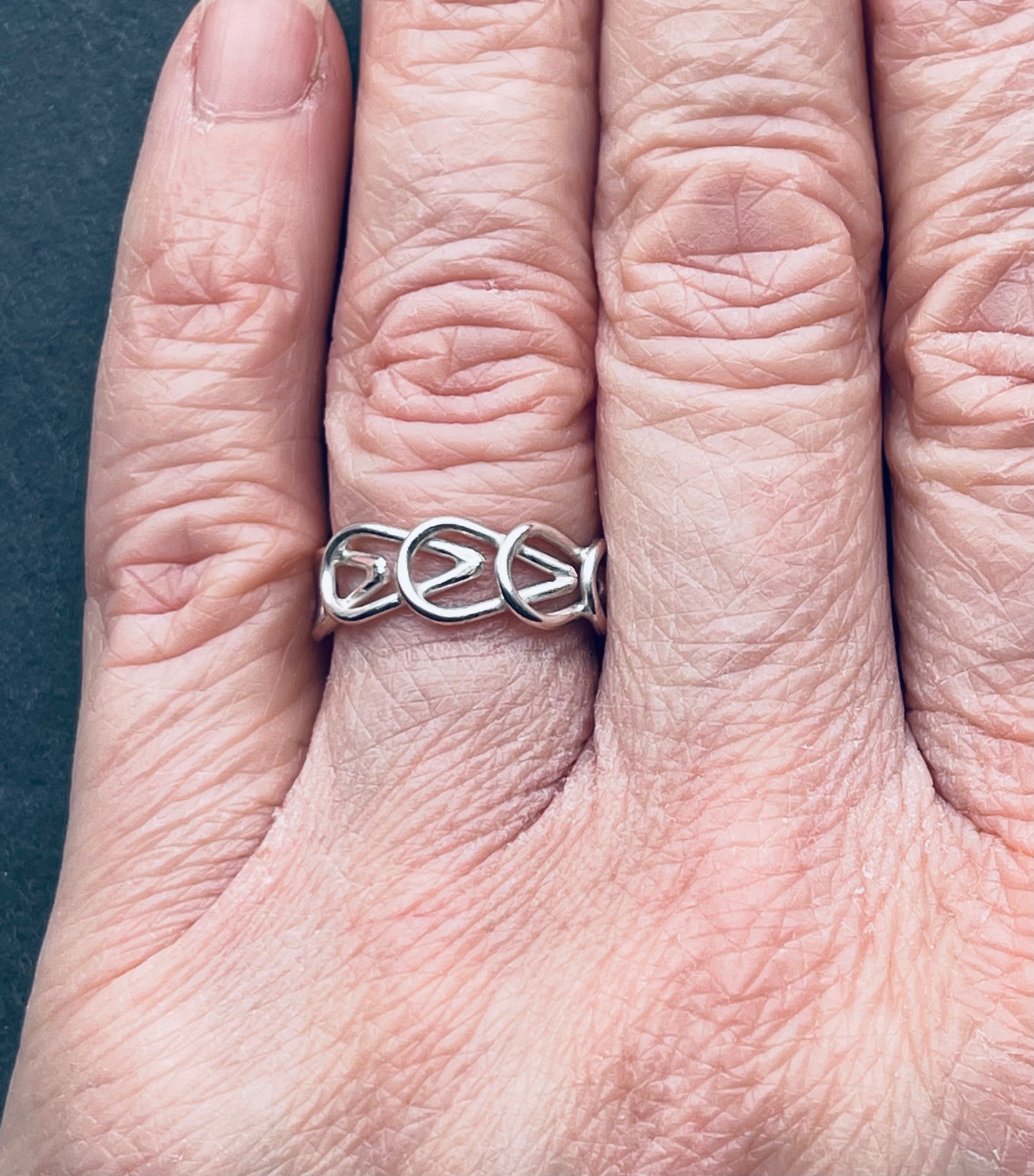 Layered Teardrop ring