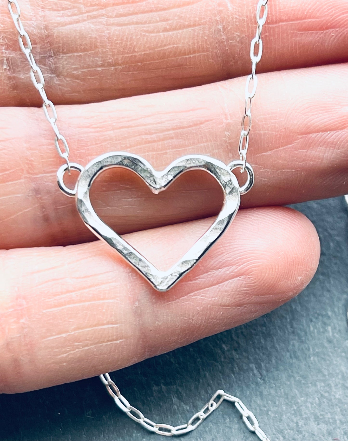 Hammered Heart Necklace