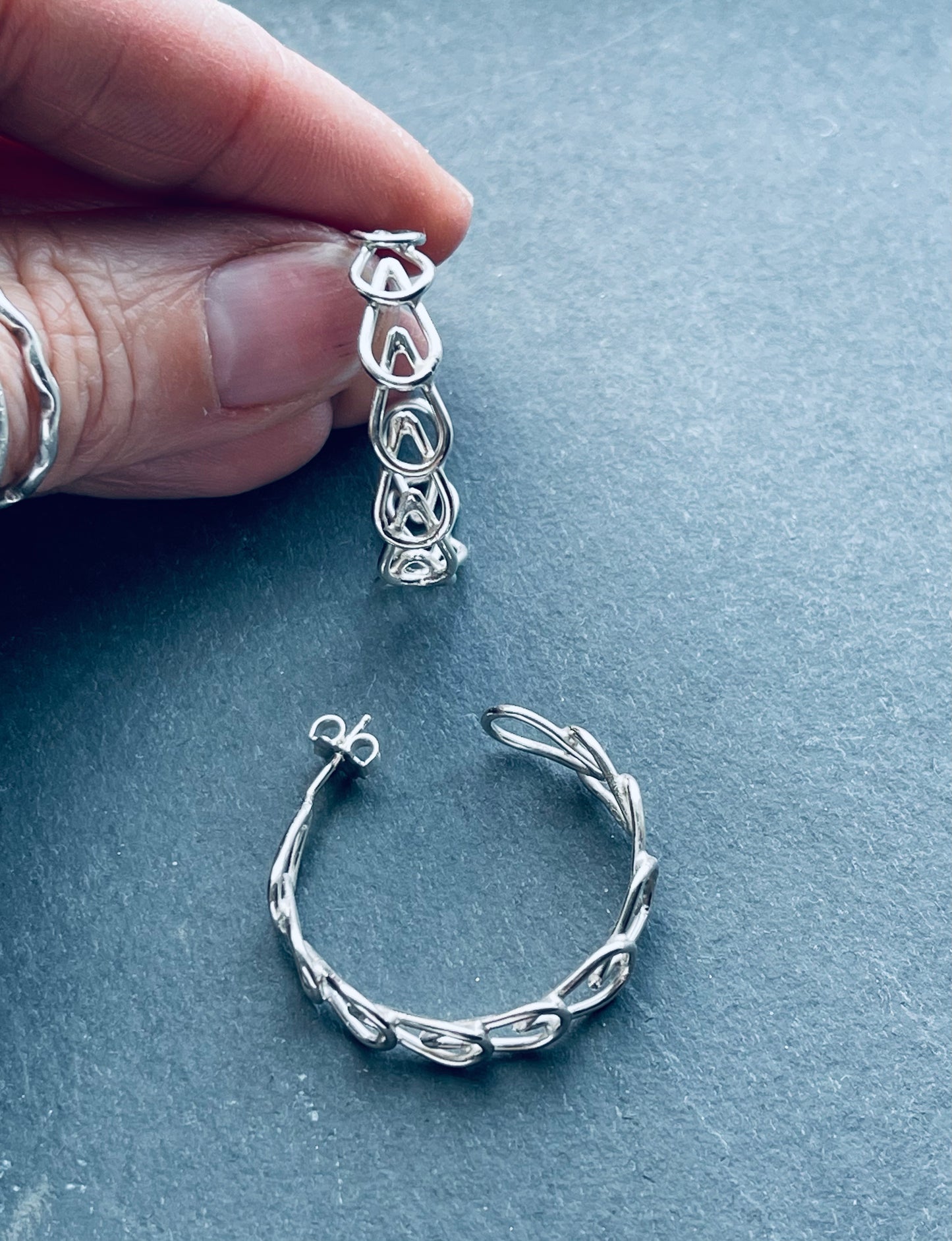 Layered Teardrop Hoop Earrings