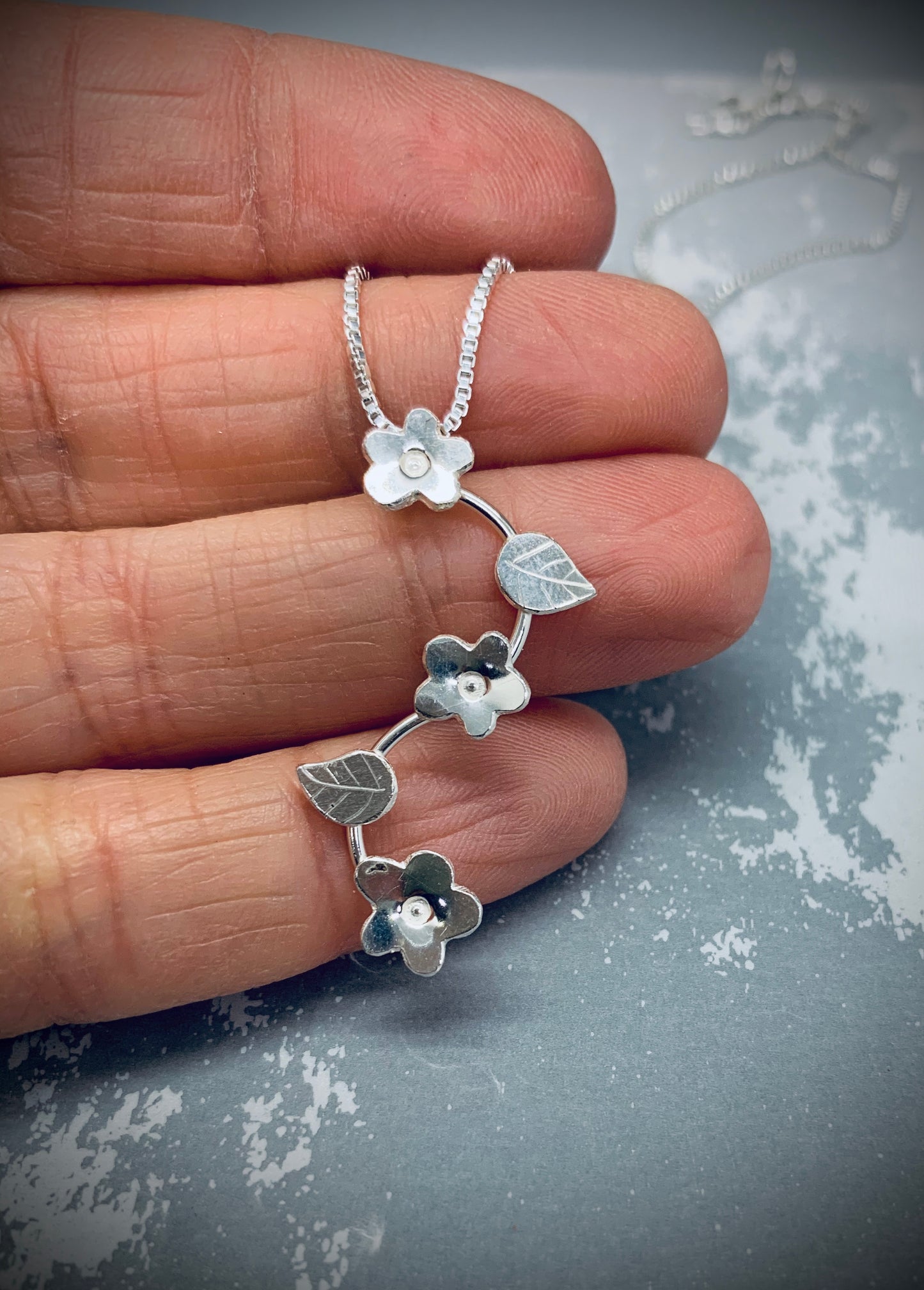 Forget me not necklace