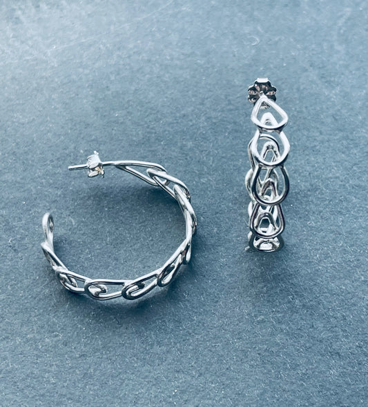 Layered Teardrop Hoop Earrings