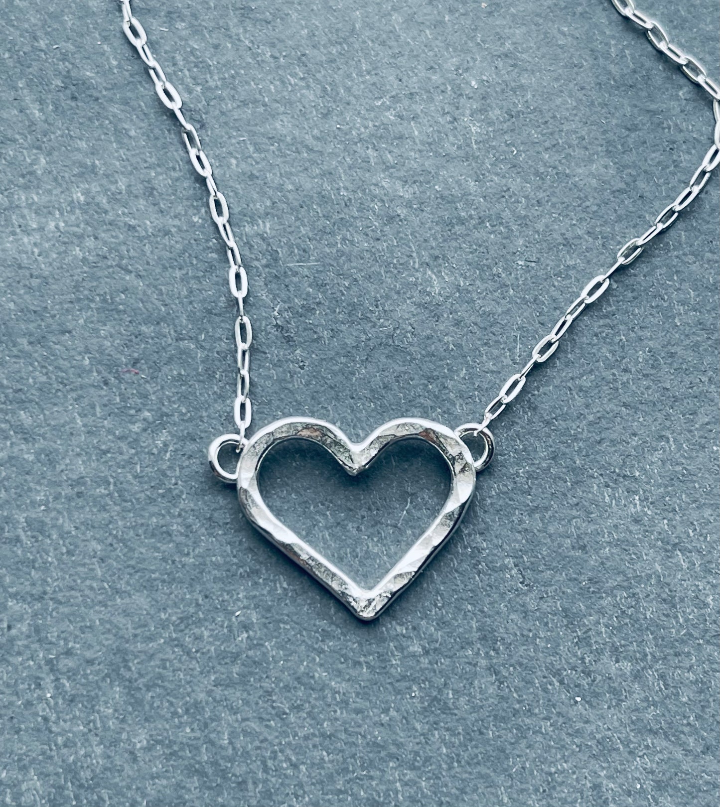 Hammered Heart Necklace