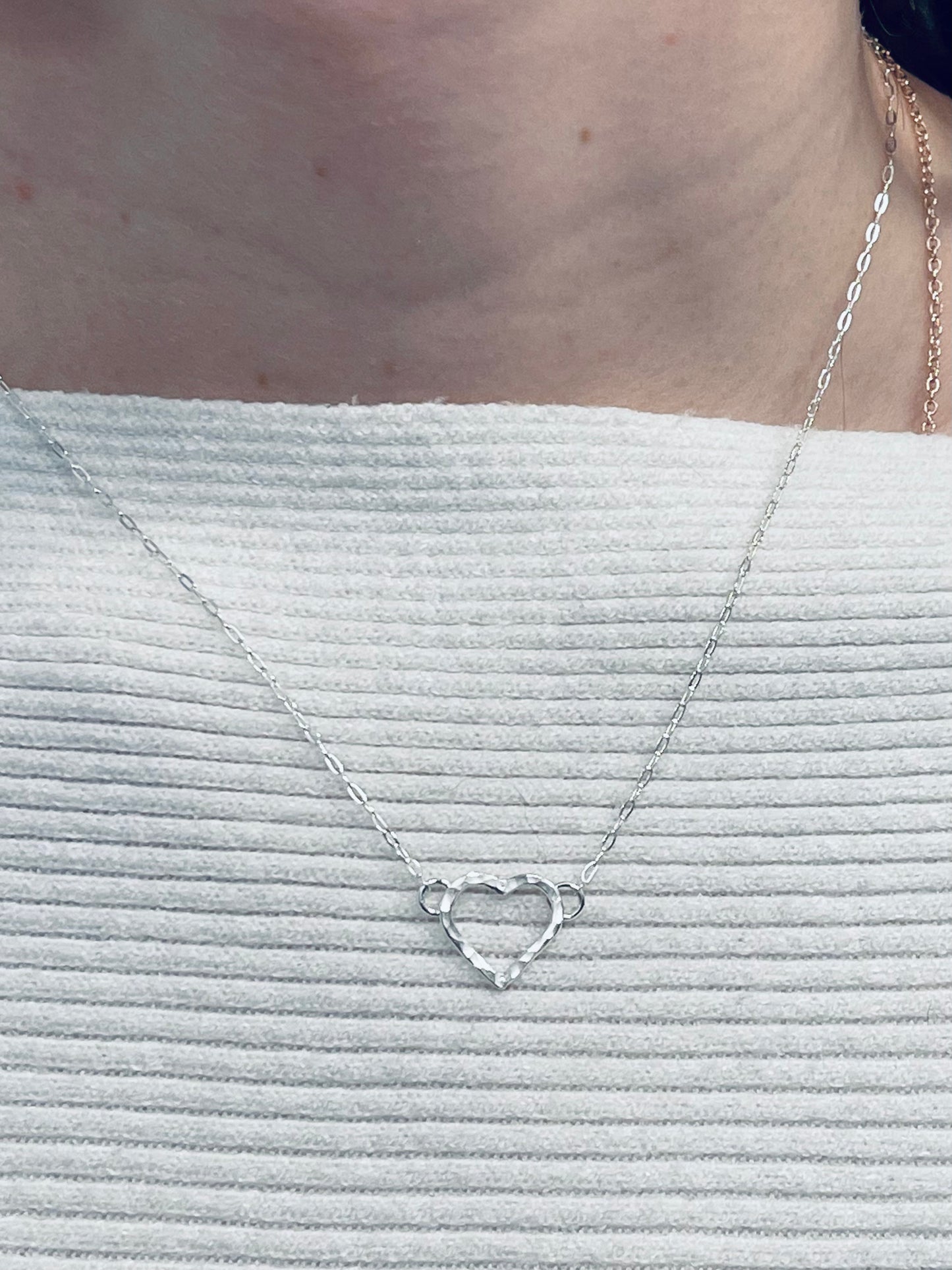 Hammered Heart Necklace