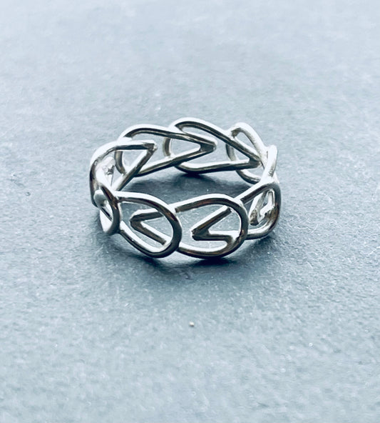 Layered Teardrop ring