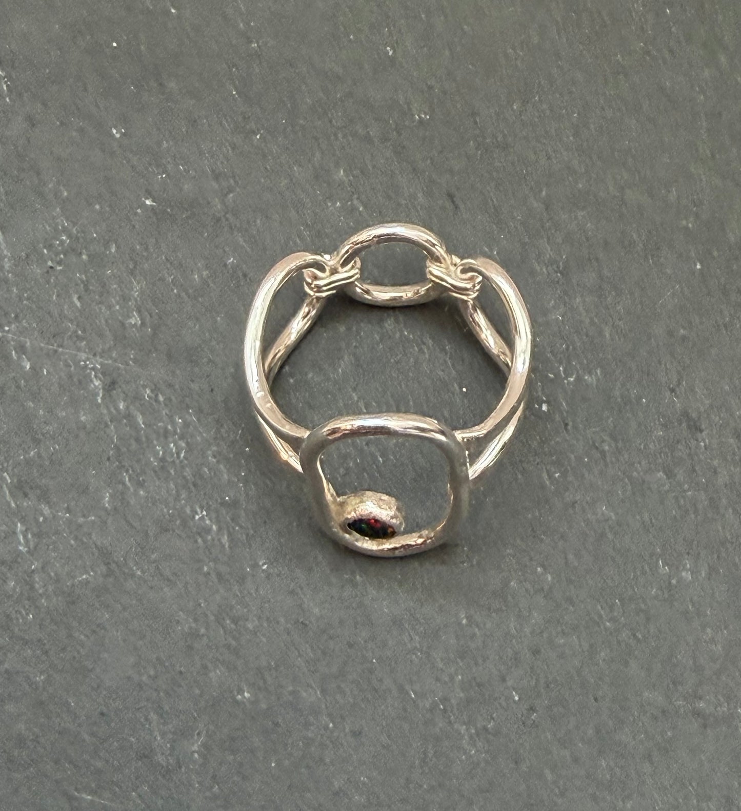 Fire opal ring