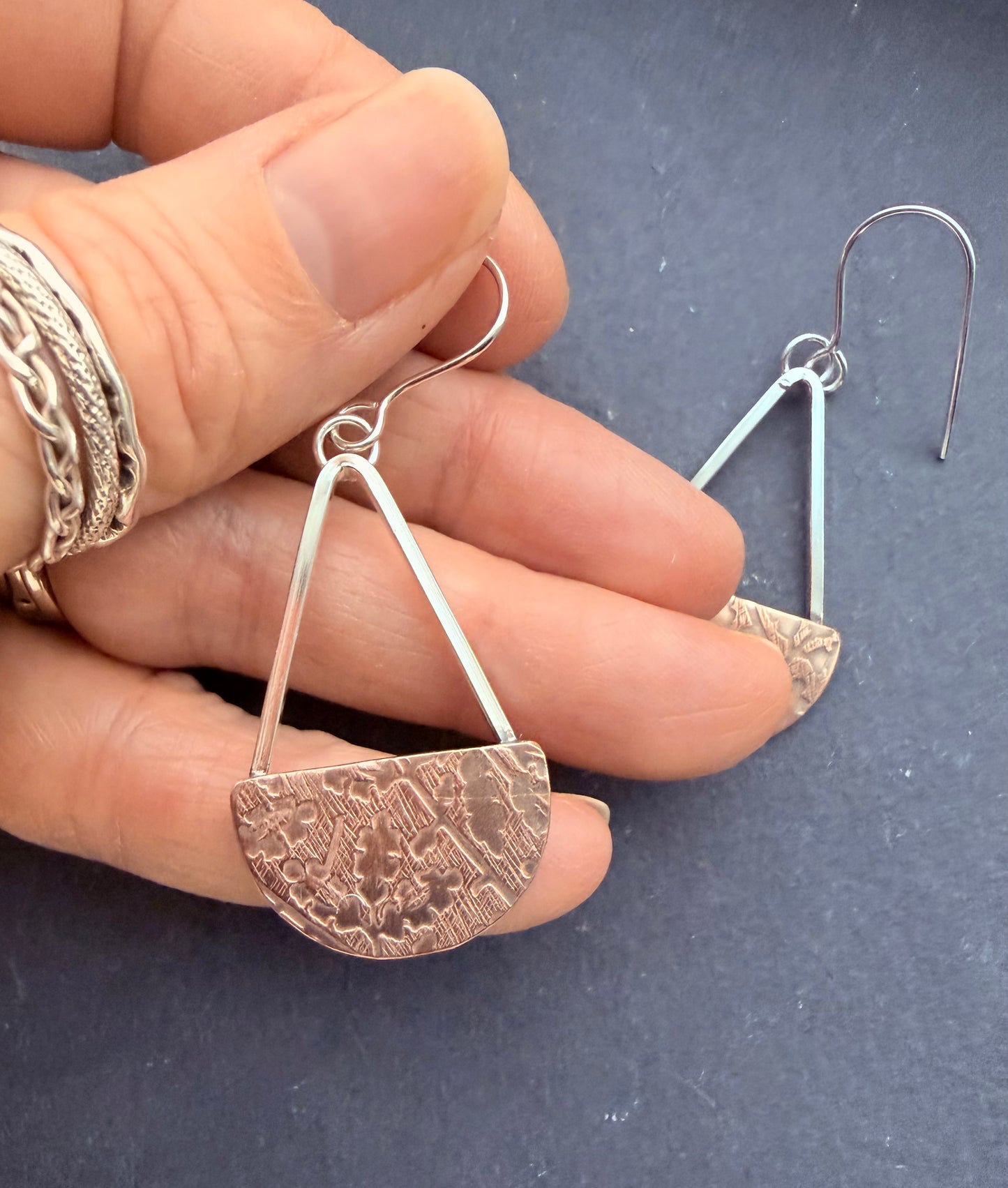 Embossed Teardrop Earrings