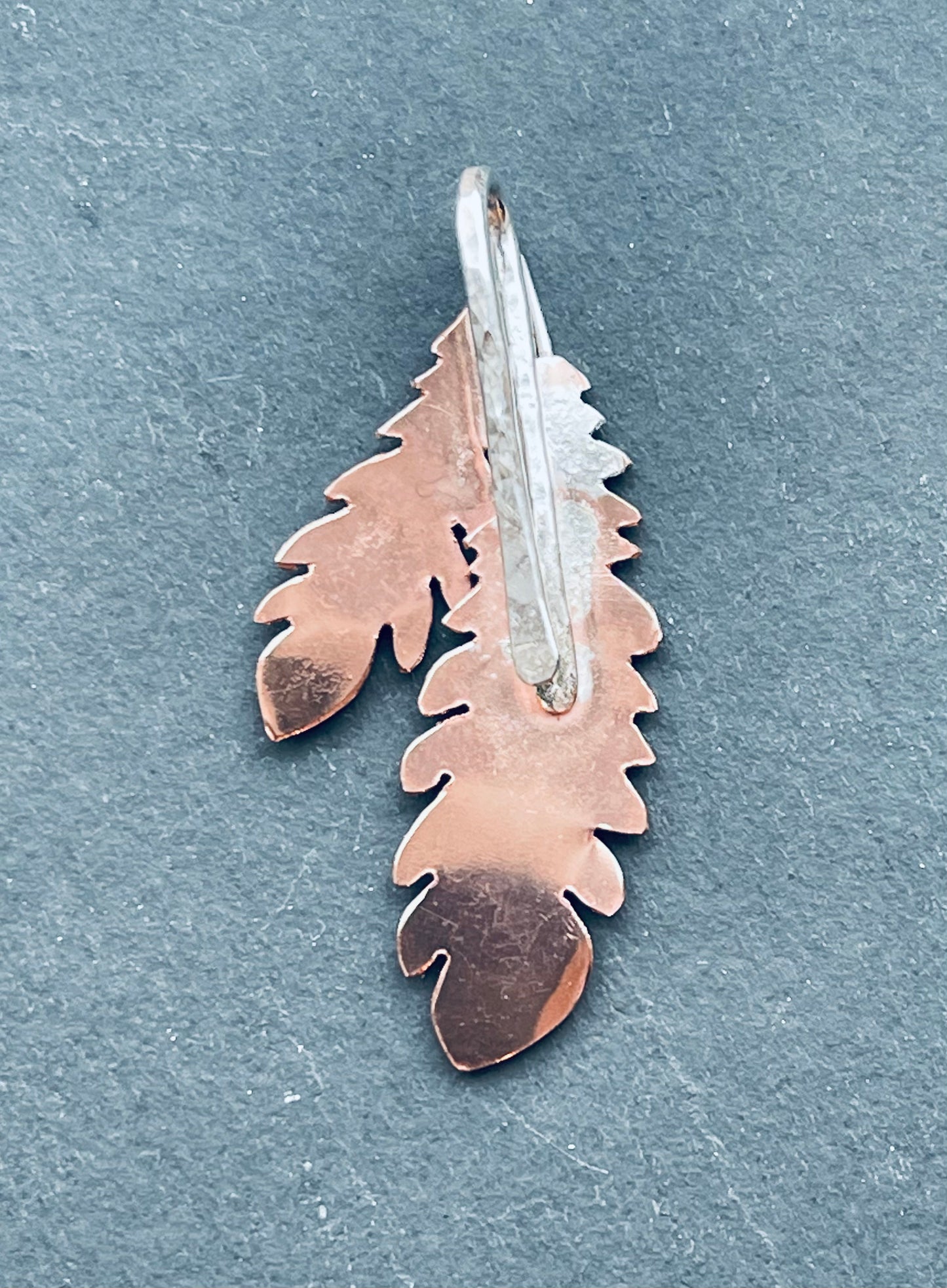 Copper feather Hat Clip