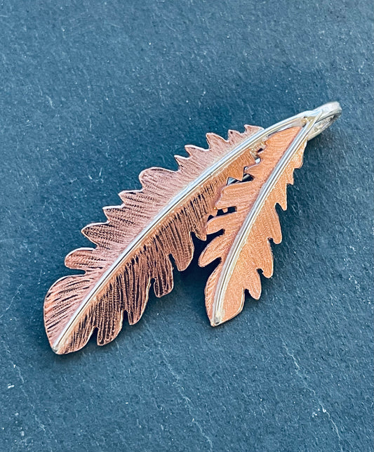 Copper feather Hat Clip