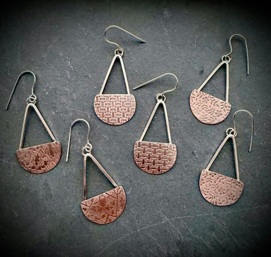 Embossed Teardrop Earrings