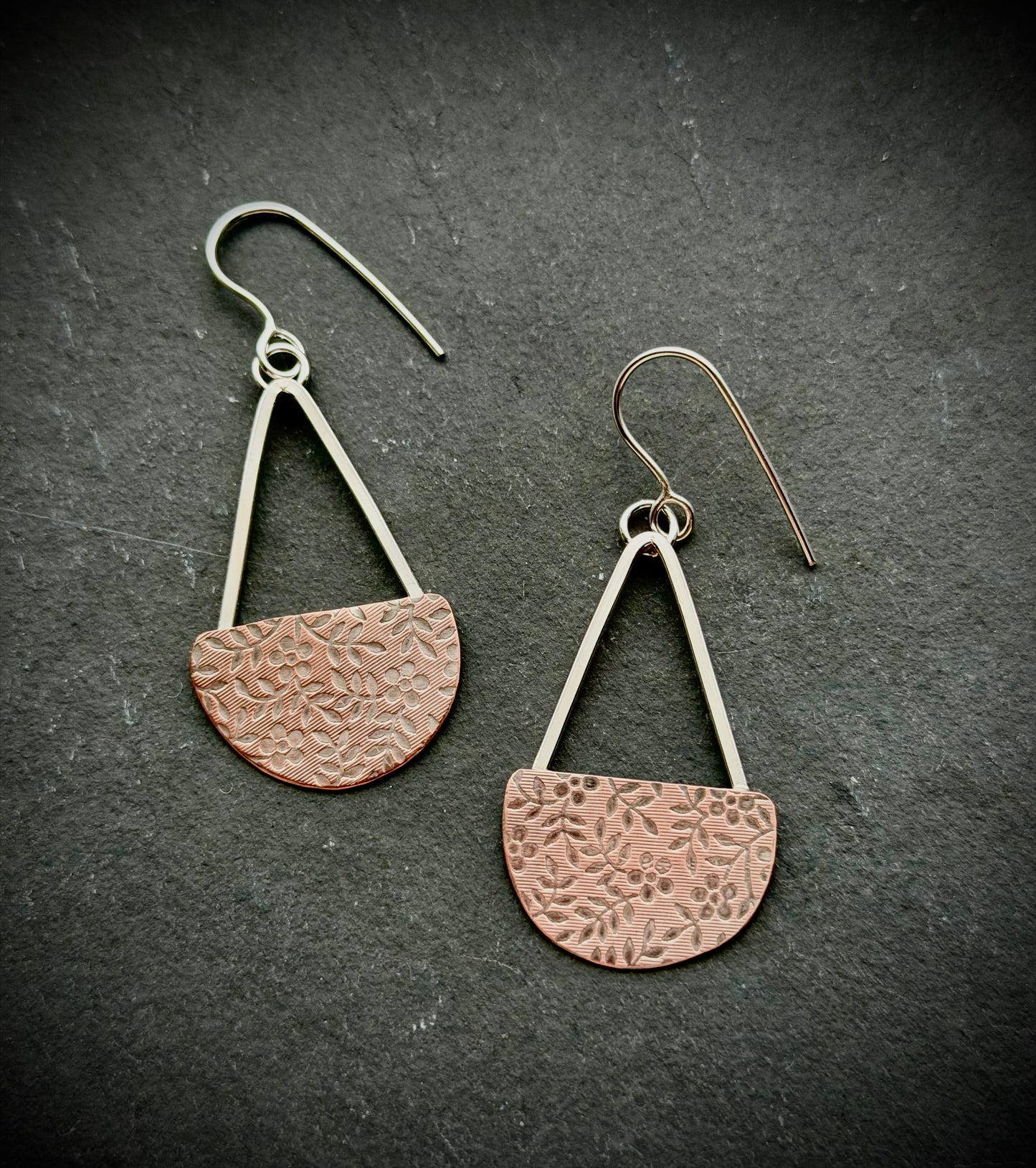 Embossed Teardrop Earrings