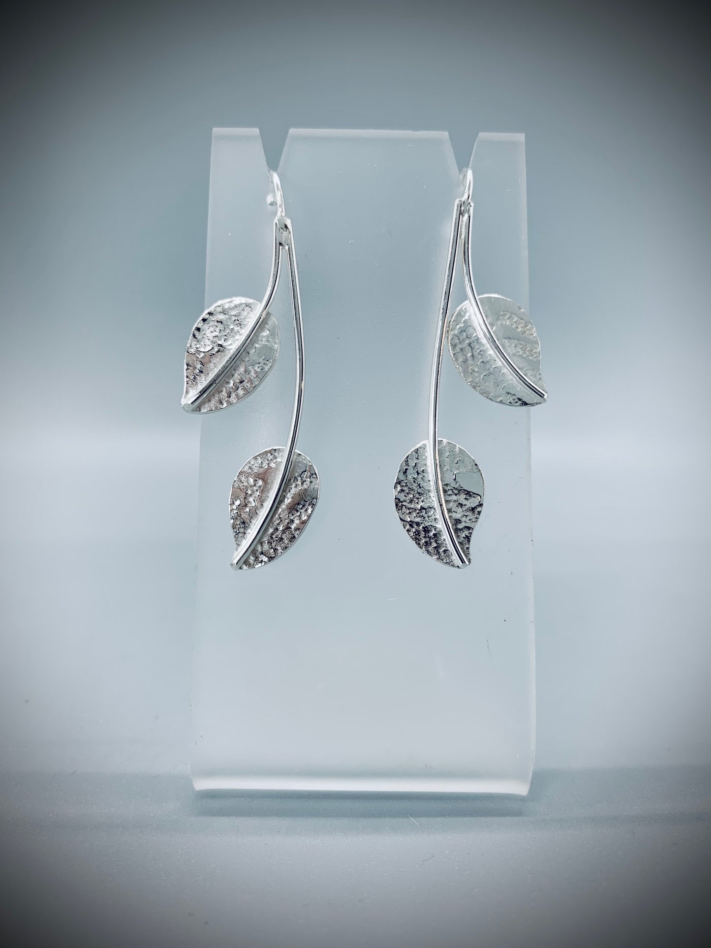 Double leaf earrings