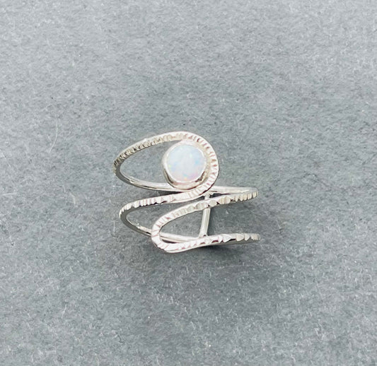 Opal adjustable ring
